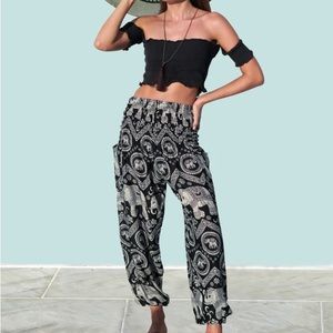 Maroon elephant pants